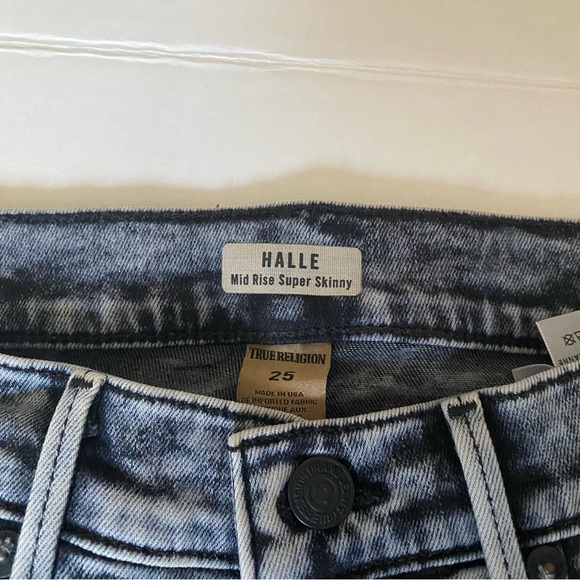 TRUE RELIGION Halle Mid Rise Super Skinny size 25 - Picture 3 of 9